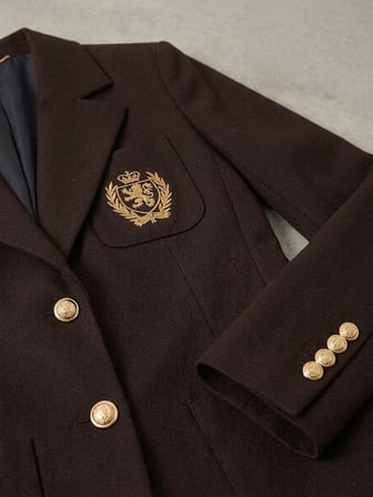 EKOL Kolej Stili Armalı Kruvaze Kesim Blazer 4165