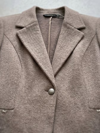 EKOL Cep Detaylı Tek Düğme Blazer Ceket 4201