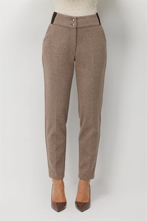 EKOL Beli Kalın Lastikli Dar Paça Pantolon 4203
