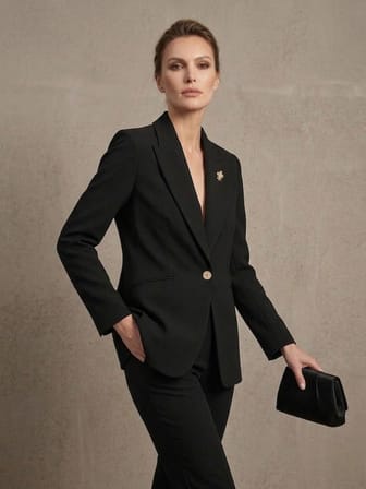 EKOL Tek Düğmeli Klasik Blazer Ceket 4505