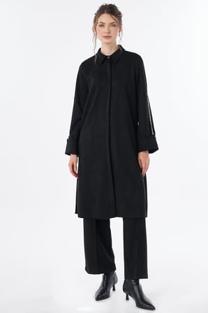 KAYRA İşleme Detaylı Süet Tunik 81017