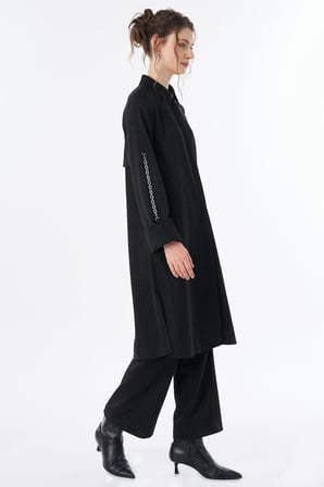 KAYRA İşleme Detaylı Süet Tunik 81017