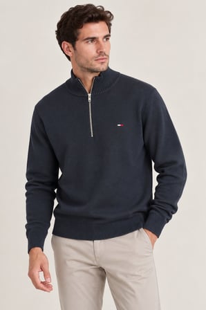 TOMMY Erkek Yarım Fermuarlı Örgü Kazak DM0DM21654C1G