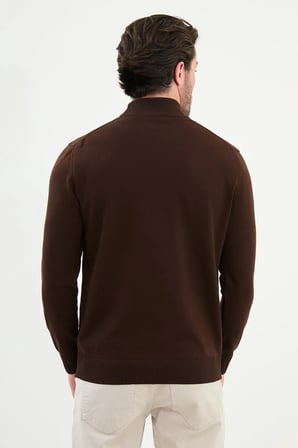 CENTİLMEN Düz Slim Fit Yarım Balıkçı Yaka Erkek Triko Kazak 11545