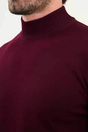 CENTİLMEN Düz Slim Fit Yarım Balıkçı Yaka Erkek Triko Kazak 11545