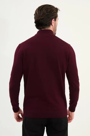 CENTİLMEN Düz Slim Fit Yarım Balıkçı Yaka Erkek Triko Kazak 11545