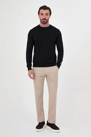 CENTİLMEN Düz Slim Fit Bisiklet Yaka Pamuk Erkek Triko Kazak 11620