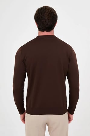 CENTİLMEN Düz Slim Fit Bisiklet Yaka Pamuk Erkek Triko Kazak 11620