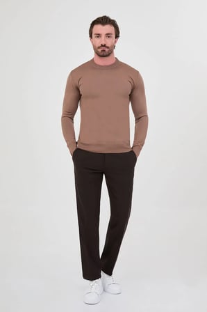 CENTİLMEN Düz Slim Fit Bisiklet Yaka Pamuk Erkek Triko Kazak 11620