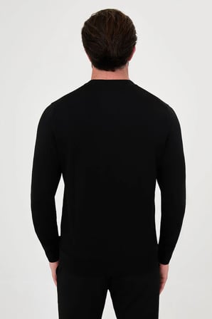 CENTİLMEN Düz Slim Fit Yüksek Bisiklet Yaka Pamuk Erkek Triko Kazak 11600