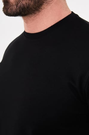 CENTİLMEN Düz Slim Fit Yüksek Bisiklet Yaka Pamuk Uzun Kollu Erkek Sweat 36900