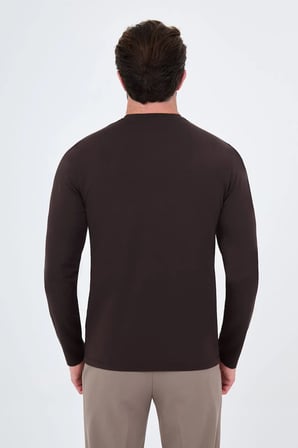 CENTİLMEN Düz Slim Fit Yüksek Bisiklet Yaka Pamuk Uzun Kollu Erkek Sweat 36900
