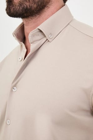 CENTİLMEN Düz Slim Fit Dik Yaka Oduncu Uzun Kollu Erkek Gömlek 27161