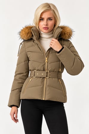 GUESS Kemerli Kısa Şişme Mont W6BL58W4197