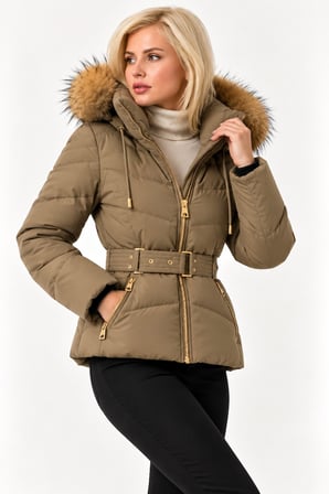 GUESS Kemerli Kısa Şişme Mont W6BL58W4197