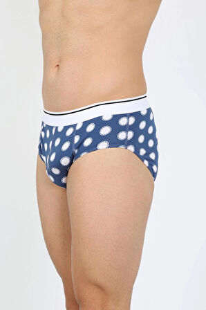 Giyim Erkek Pamuk 3lü Desenli Likralı Slip