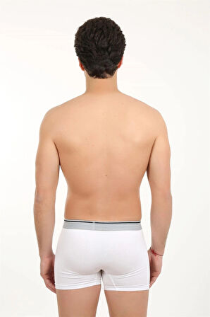Giyim Erkek Likralı Boxer Beyaz