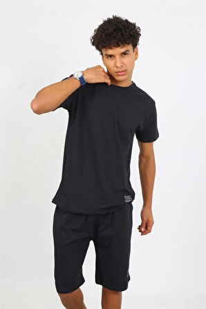 Giyim Erkek Pamuk Lakost Alt Üst Kaprili Pijama Takım Lacivert