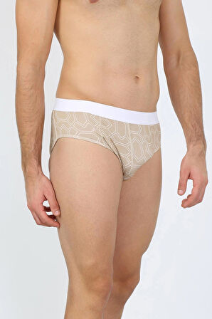 Giyim Erkek Pamuk 3lü Desenli Likralı Slip