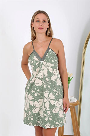 Giyim Kadın Büyük Beden İp Askılı Gecelik