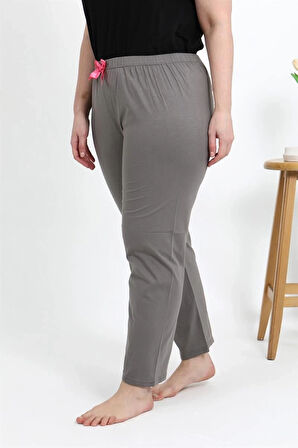 Giyim Kadın Pamuklu Büyük Beden Alt Pijama Vizon