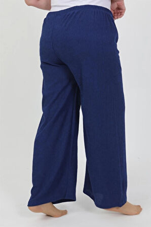 Giyim Kadın Büyük Beden Bürümcük Pantolon  Saks