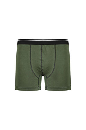 Giyim Erkek Pamuk Likralı Boxer Haki