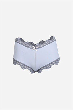 Giyim Kadın Pamuklu 2li Boxer Mavi