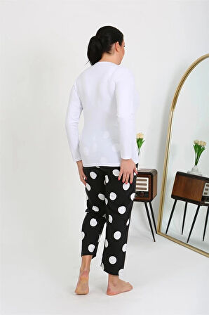 Giyim Kadın Büyük Beden Tek Alt Pijama Siyah