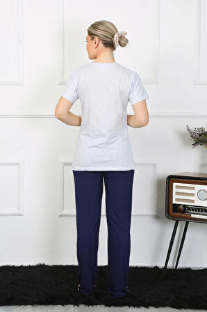 Giyim Kadın Kısa Kol Penye Pİjama Takımı