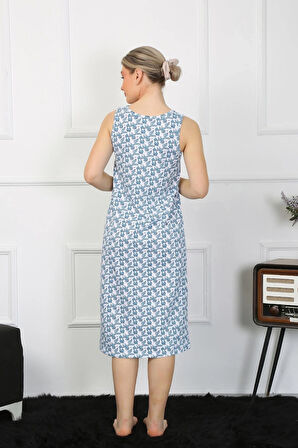 Giyim Kadın Kalın Askılı Penye Uzun Gecelik