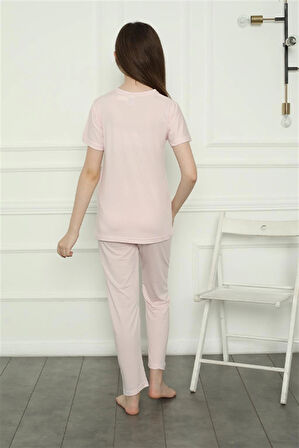Giyim Kız Çocuk Penye Pijama Takım Pembe