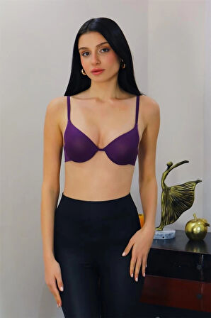 Giyim Kadın Destekli Balenli Sütyen Mor