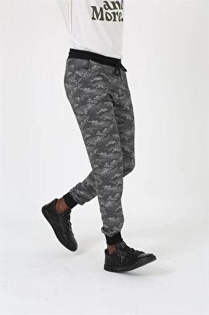 Giyim Erkek Pamuk Alt Eşofman Gri