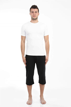 Giyim Erkek Pamuk Kapri Siyah