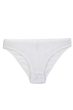 Giyim Kadın Beyaz Desenli 2'li Slip