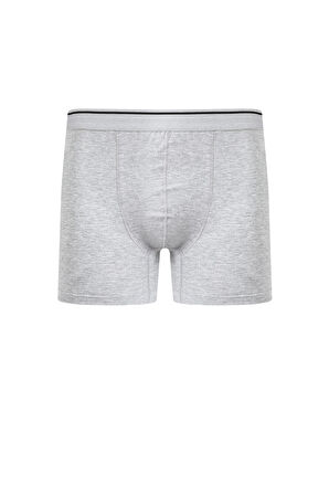 Giyim Erkek Pamuk Likralı Boxer Gri