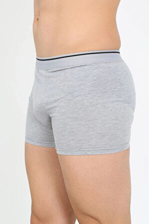 Giyim Erkek Pamuk Likralı Boxer Gri