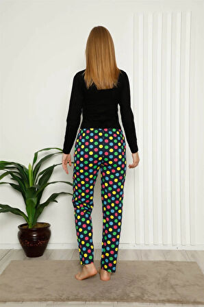 Giyim Kadın Pamuklu Alt Pijama Lacivert