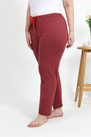 Giyim Kadın Pamuklu Büyük Beden Alt Pijama Yavruağzı