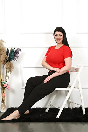 Giyim Kadın Pamuklu Büyük Beden Alt Pijama Siyah