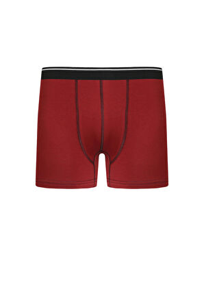 Giyim Erkek Pamuk Likralı Boxer Bordo