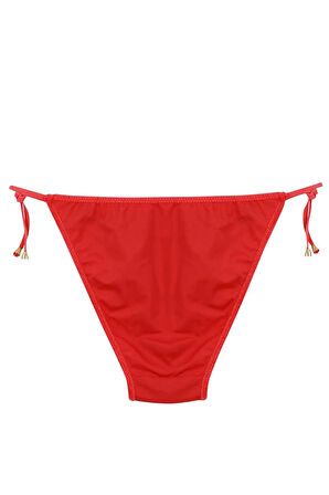 Giyim Kadın Kırmızı Yandan Bağlamalı 2'li String Slip