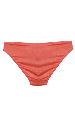 Giyim Kadın Mercan Rengi Dantel Detaylı 2'li Slip