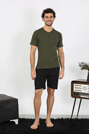 Giyim Erkek Penye Haki 3'lü Pijama Takımı