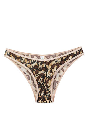 Giyim Kadın Kahverengi Desenli 2'li Slip