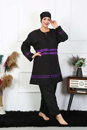 Giyim Büyük Beden Tesettür Mayo Siyah