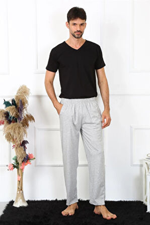 Giyim Erkek Pamuk Gri Tek Alt Pijama