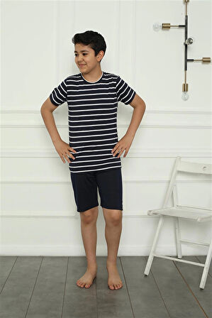 Giyim Erkek Çocuk Penye Şortlu Pijama Takım