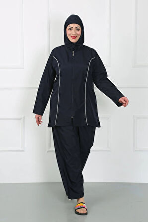 Giyim Büyük Beden Tesettür Büyük Mayo Lacivert